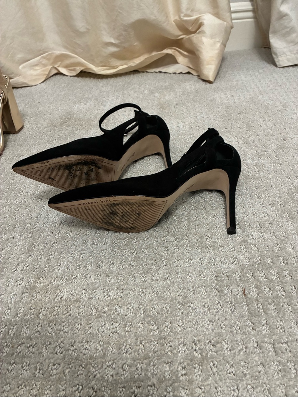 Gianni Bini Black Suede Ankle-Strap Pump - Picture 8 of 10